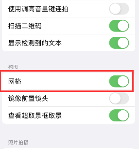 丽水苹果手机维修网点分享iPhone如何开启九宫格构图功能 