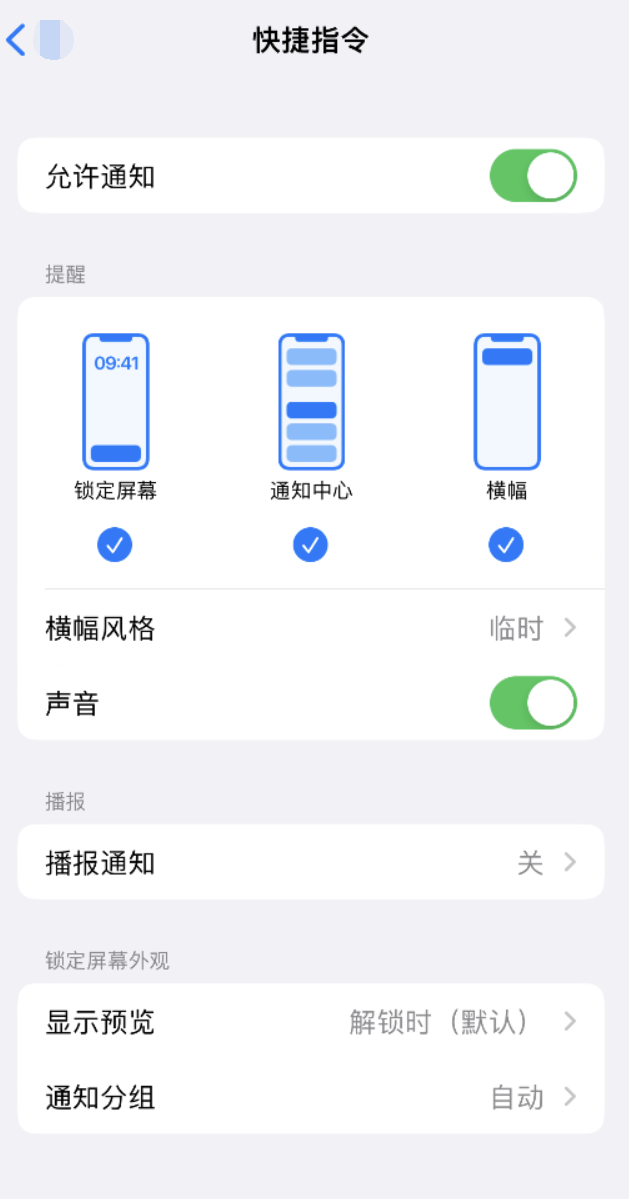 丽水苹果手机维修分享如何在 iPhone 上关闭快捷指令通知 