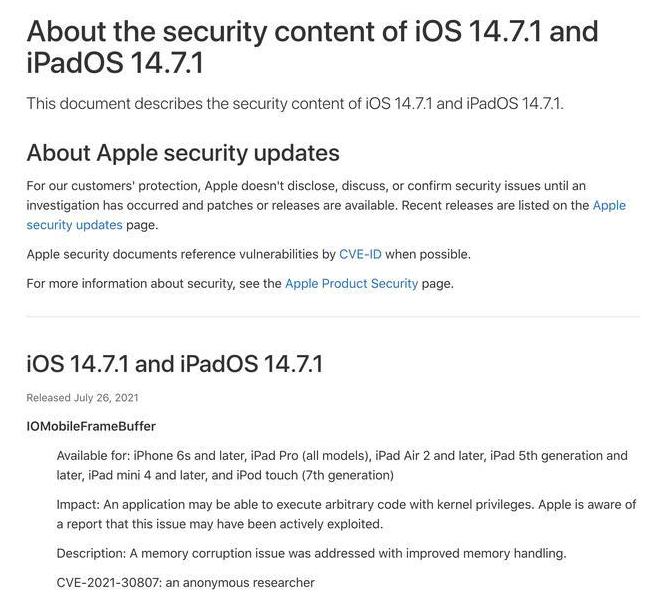 丽水苹果手机维修分享iOS 14.7.1 正式版更新内容及升级方法 